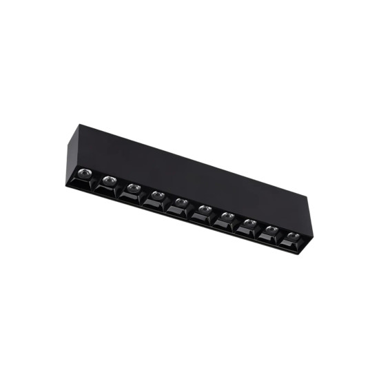 SPOT FOCCO SOBREPOR PONTUAL 10 PONTOS 20W PRETO