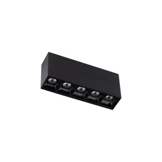 SPOT FOCCO SOBREPOR PONTUAL 5 PONTOS 10W PRETO