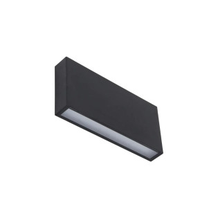 ARANDELA DE PAREDE LED 8W PRETA BRANCO QUENTE
