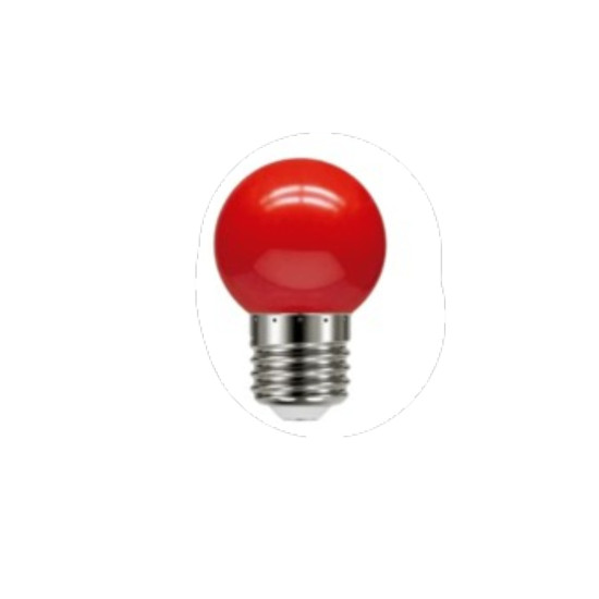 MINI BULBO BOLINHA 1W VERMELHO 127V