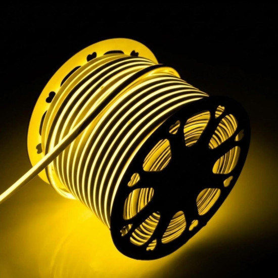 FITA NEON LED 100 METROS 127V 8MM IP65 AMARELO