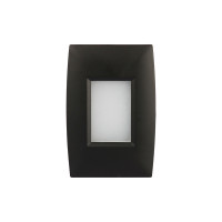 BALIZADOR DE PAREDE A 2W PRETO 3000K BRANCO QUENTE BALIZADOR DE PAREDE A 2W PRETO 3000K BRANCO QUENTE