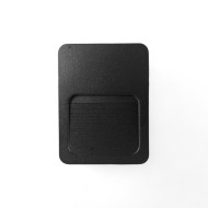 BALIZADOR DE PAREDE C 2W PRETO 3000K BRANCO QUENTE