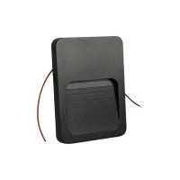 BALIZADOR DE PAREDE C 2W PRETO 3000K BRANCO QUENTE BALIZADOR DE PAREDE C 2W PRETO 3000K BRANCO QUENTE