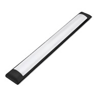LUMINARIA SLIM LED 10W 30CM PRETO 3000K BRANCO QUENTE