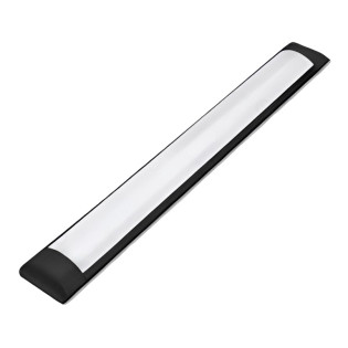 LUMINARIA SLIM LED 10W 30CM PRETO 3000K BRANCO QUENTE