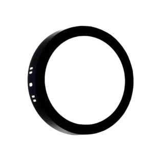 PLAFON PRETO SOBREPOR REDONDO 18W BRANCO FRIO 6500K