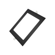 PLAFON PRETO EMBUTIR QUADRADO 12W 