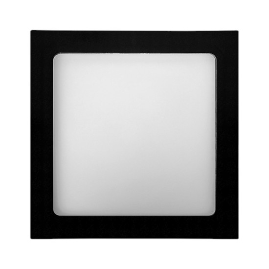 PLAFON PRETO SOBREPOR QUADRADO 24W BRANCO NEUTRO 4000K PLAFON PRETO SOBREPOR QUADRADO 24W BRANCO NEUTRO 4000K