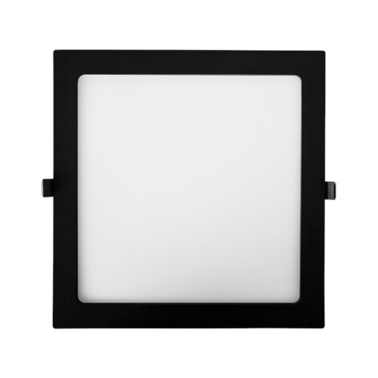PLAFON PRETO EMBUTIR QUADRADO 24W BRANCO NEUTRO 4000K PLAFON PRETO EMBUTIR QUADRADO 24W BRANCO NEUTRO 4000K