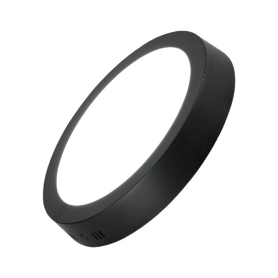 PLAFON PRETO SOBREPOR REDONDO 24W BRANCO NEUTRO 4000K PLAFON PRETO SOBREPOR REDONDO 24W BRANCO NEUTRO 4000K