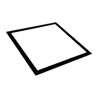 PLAFON PRETO EMBUTIR QUADRADO 36W BRANCO FRIO 6500K