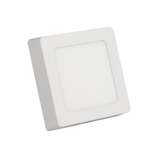 PLAFON LED SOBREPOR QUADRADO 12W BRANCO FRIO 6500K