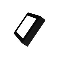 PLAFON PRETO SOBREPOR QUADRADO 6W