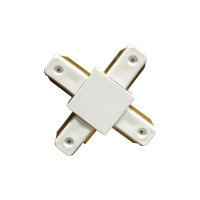CONECTOR EMENDA TRILHO EM X BRANCO CONECTOR EMENDA TRILHO EM X BRANCO