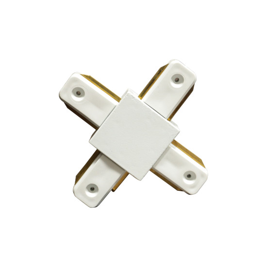 CONECTOR EMENDA TRILHO EM X BRANCO CONECTOR EMENDA TRILHO EM X BRANCO