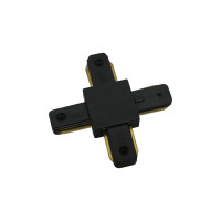 CONECTOR EMENDA TRILHO EM X PRETO CONECTOR EMENDA TRILHO EM X PRETO