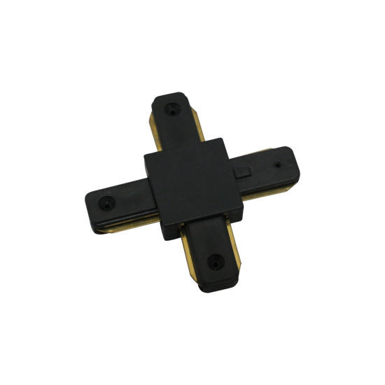 CONECTOR EMENDA TRILHO EM X PRETO CONECTOR EMENDA TRILHO EM X PRETO