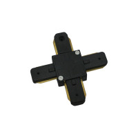 CONECTOR EMENDA TRILHO EM X PRETO CONECTOR EMENDA TRILHO EM X PRETO