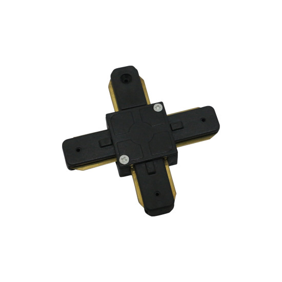 CONECTOR EMENDA TRILHO EM X PRETO CONECTOR EMENDA TRILHO EM X PRETO