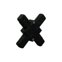 CONECTOR EMENDA TRILHO EM X PRETO CONECTOR EMENDA TRILHO EM X PRETO