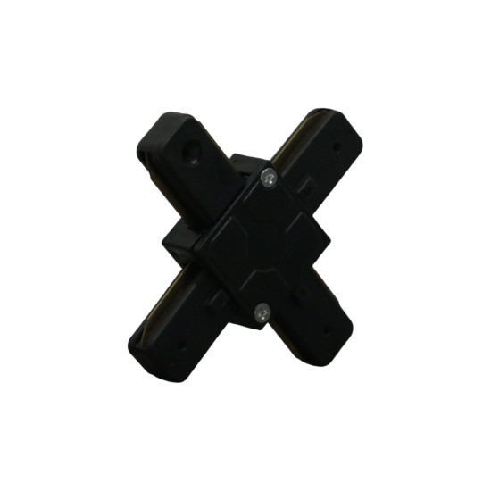 CONECTOR EMENDA TRILHO EM X PRETO CONECTOR EMENDA TRILHO EM X PRETO